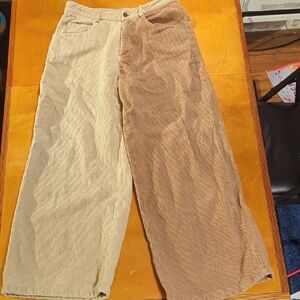 Cider Cream and Brown Corduroy Men Pants